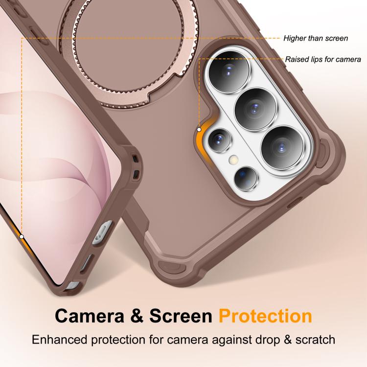 For Samsung Galaxy S26 Ultra 5G Yingcai Gears MagSafe Holder Shockproof Phone Case