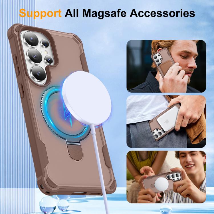 For Samsung Galaxy S26 Ultra 5G Yingcai Gears MagSafe Holder Shockproof Phone Case
