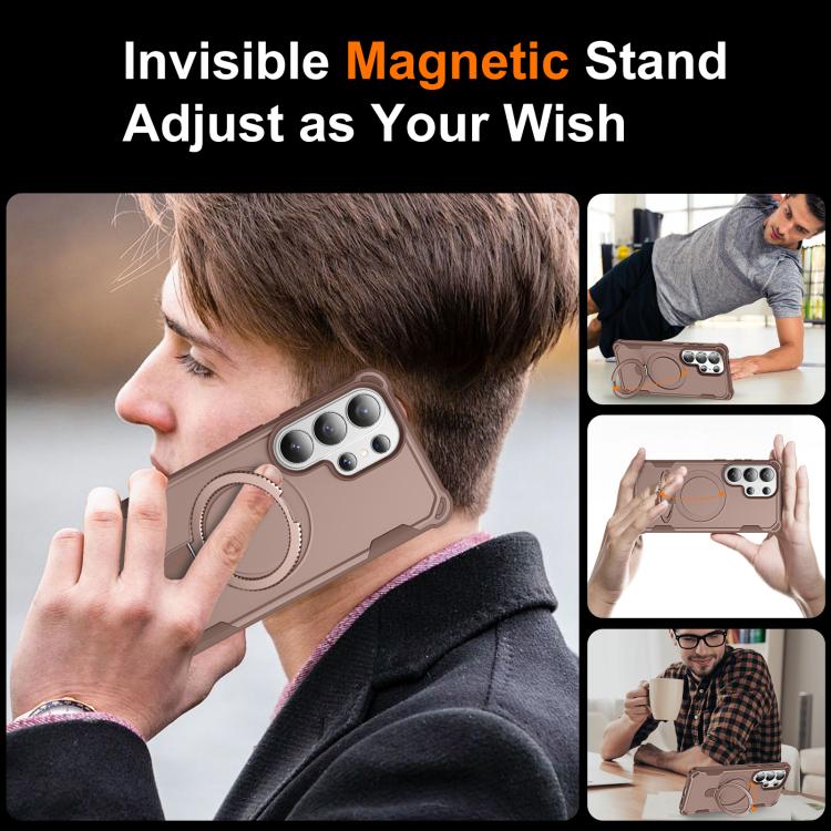 For Samsung Galaxy S26 Ultra 5G Yingcai Gears MagSafe Holder Shockproof Phone Case
