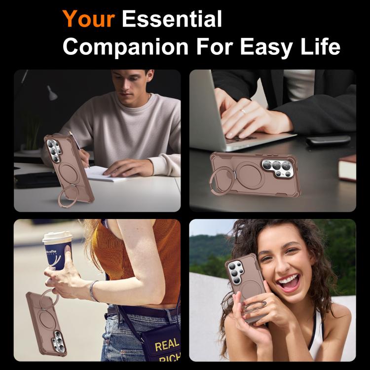 For Samsung Galaxy S26 Ultra 5G Yingcai Gears MagSafe Holder Shockproof Phone Case