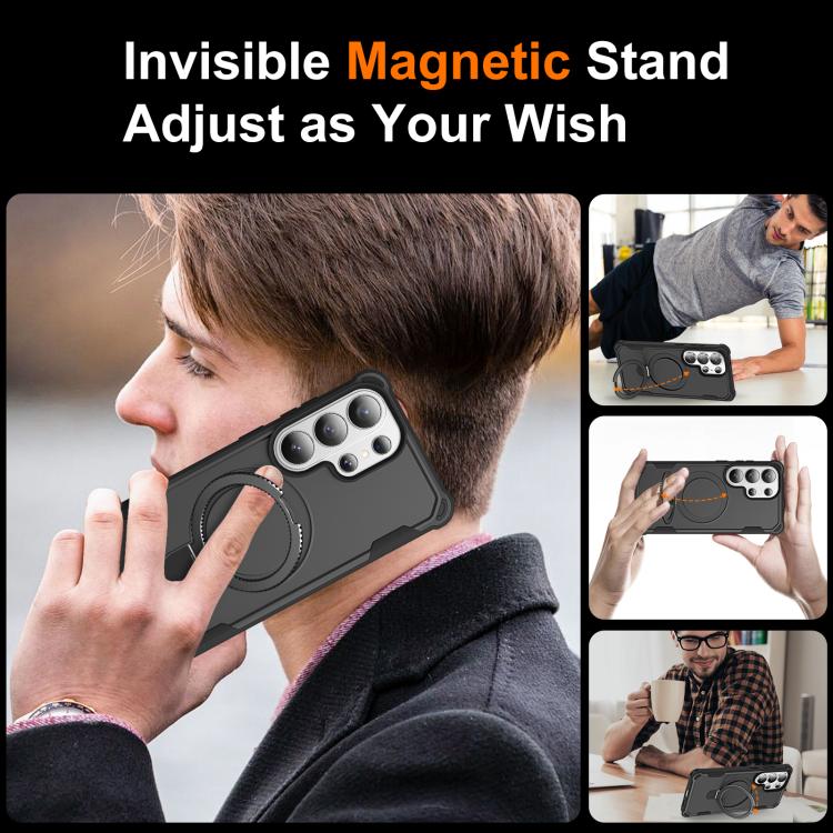 For Samsung Galaxy S26 Ultra 5G Yingcai Gears MagSafe Holder Shockproof Phone Case