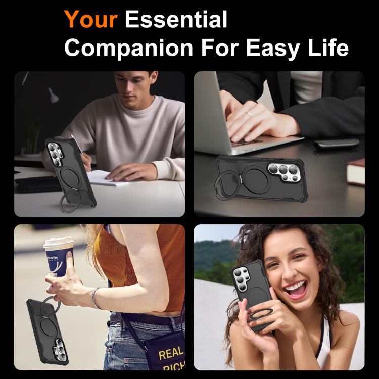 For Samsung Galaxy S26 Ultra 5G Yingcai Gears MagSafe Holder Shockproof Phone Case