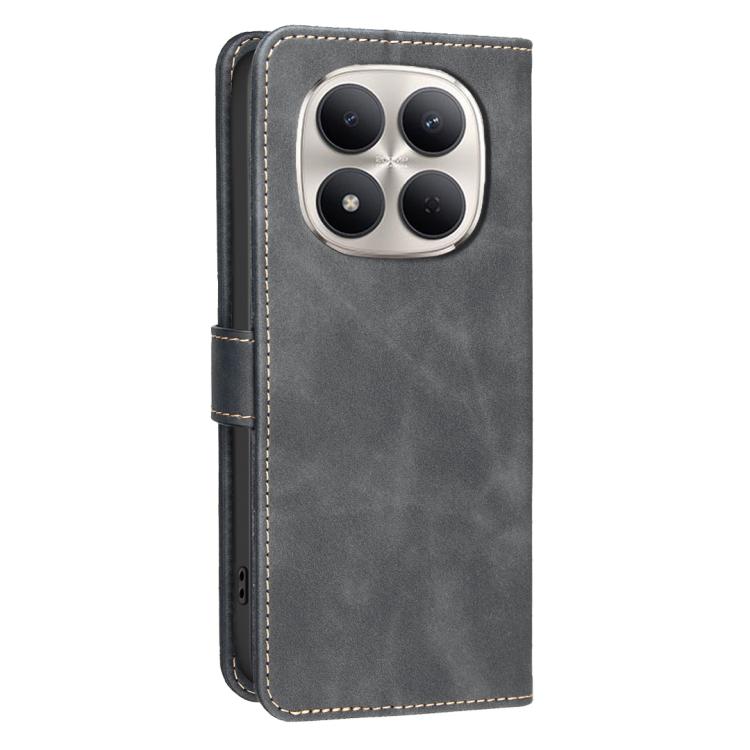 For Redmi Note 15 Pro 5G Global 163.6mm Solid Color Calfskin Texture RFID Vegan Leather Phone Case