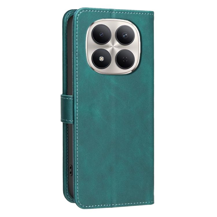 For Redmi Note 15 Pro 5G Global 163.6mm Solid Color Calfskin Texture RFID Vegan Leather Phone Case
