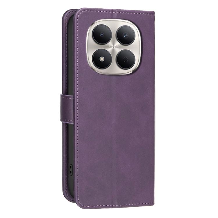 For Redmi Note 15 Pro 5G Global 163.6mm Solid Color Calfskin Texture RFID Vegan Leather Phone Case