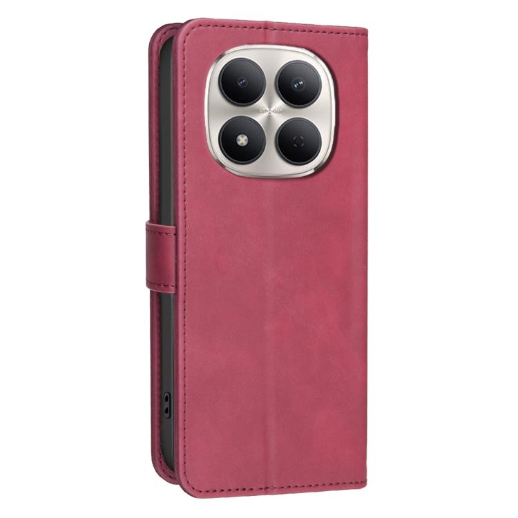 For Redmi Note 15 Pro 5G Global 163.6mm Solid Color Calfskin Texture RFID Vegan Leather Phone Case
