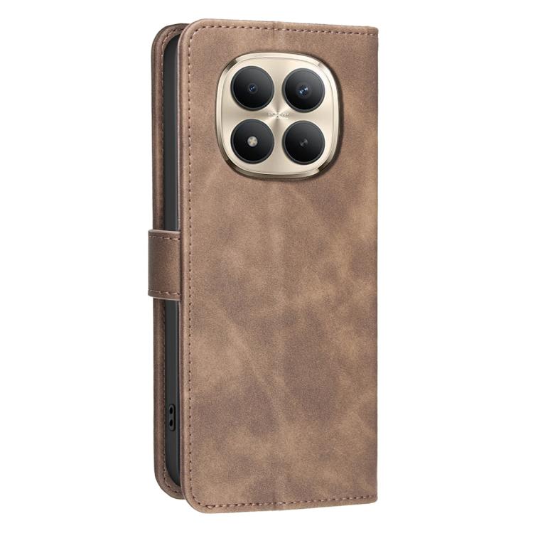 For Redmi Note 15 Pro+ 5G Global 163.3mm Solid Color Calfskin Texture RFID Vegan Leather Phone Case
