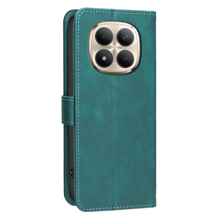 For Redmi Note 15 Pro+ 5G Global 163.3mm Solid Color Calfskin Texture RFID Vegan Leather Phone Case