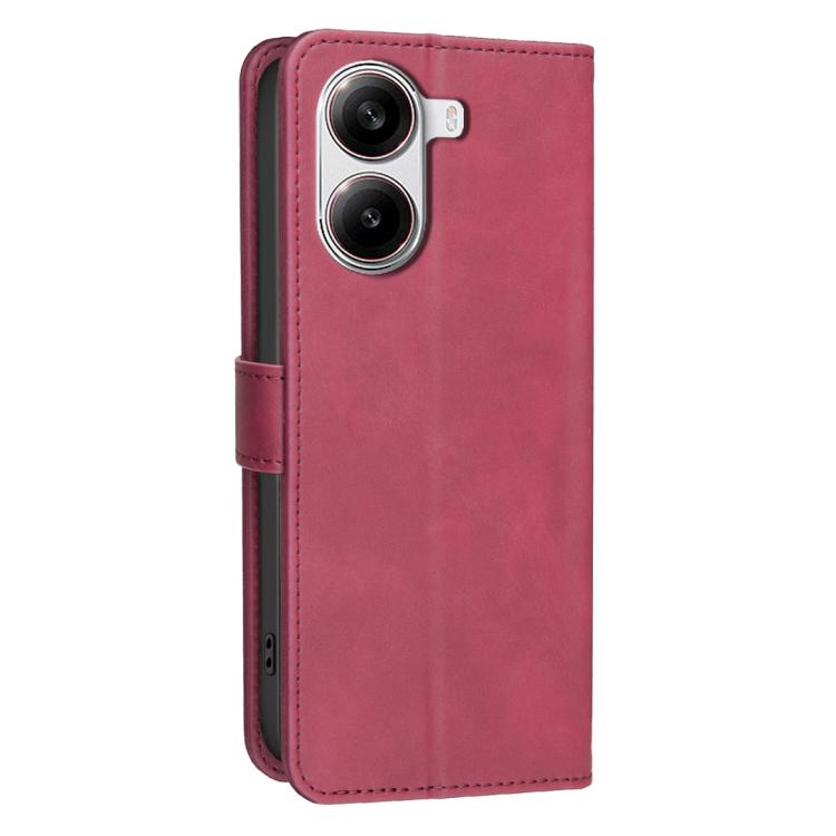For Redmi Turbo 4 / Poco X7 Pro Solid Color Calfskin Texture RFID Vegan Leather Phone Case