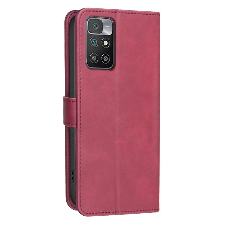 For Redmi 10 / 10 2022 / Note 11 4G Solid Color Calfskin Texture RFID Vegan Leather Phone Case