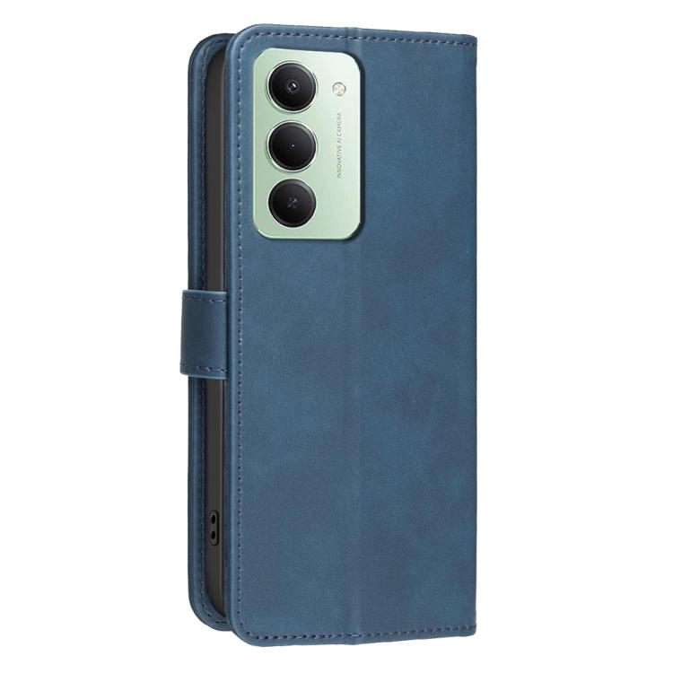 For Redmi 15 5G Global 169.5mm Solid Color Calfskin Texture RFID Vegan Leather Phone Case