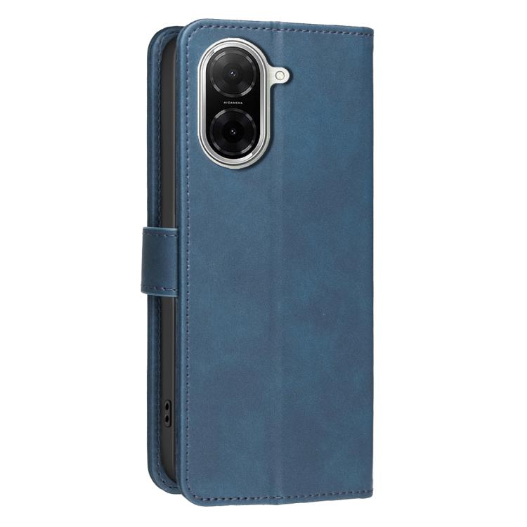 For Redmi A5 4G 171.7mm Solid Color Calfskin Texture RFID Vegan Leather Phone Case