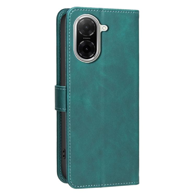 For Redmi A5 4G 171.7mm Solid Color Calfskin Texture RFID Vegan Leather Phone Case