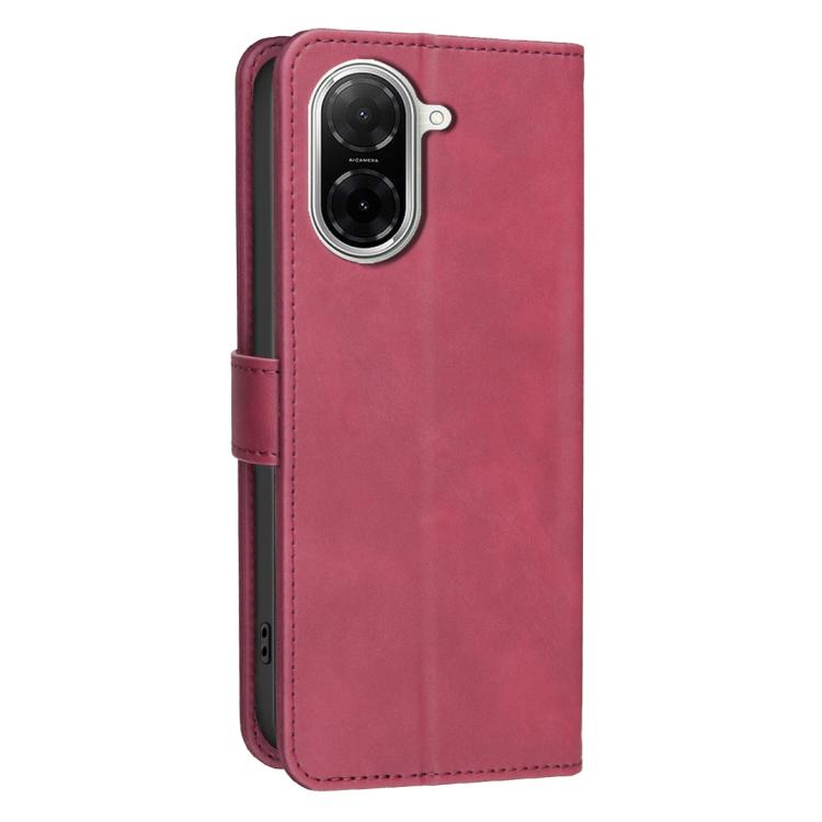 For Redmi A5 4G 171.7mm Solid Color Calfskin Texture RFID Vegan Leather Phone Case