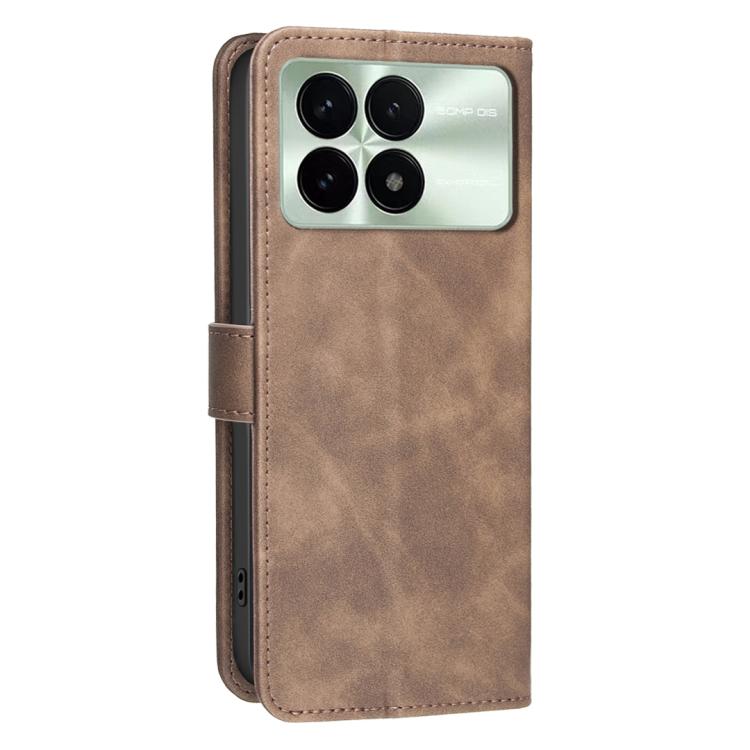 For Redmi K70 / K70 Pro / Poco F6 Pro 5G Solid Color Calfskin Texture RFID Vegan Leather Phone Case