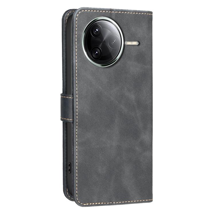 For Redmi K80 / K80 Pro / Poco F7 Pro 5G Solid Color Calfskin Texture RFID Vegan Leather Phone Case