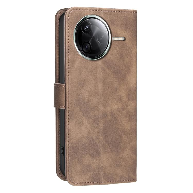 For Redmi K80 / K80 Pro / Poco F7 Pro 5G Solid Color Calfskin Texture RFID Vegan Leather Phone Case