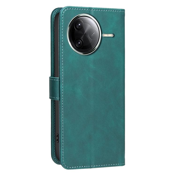 For Redmi K80 / K80 Pro / Poco F7 Pro 5G Solid Color Calfskin Texture RFID Vegan Leather Phone Case