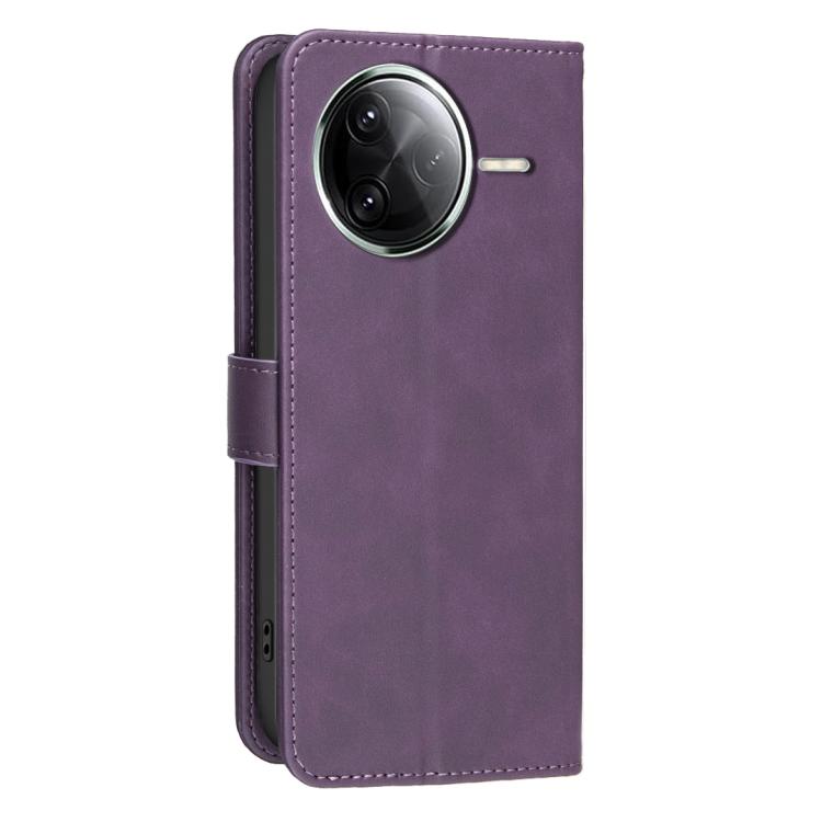 For Redmi K80 / K80 Pro / Poco F7 Pro 5G Solid Color Calfskin Texture RFID Vegan Leather Phone Case