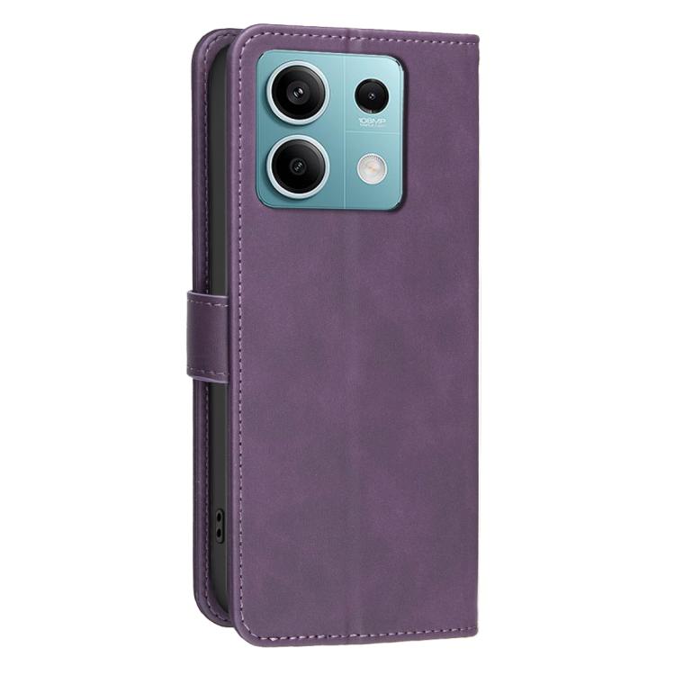 For Redmi Note 13 5G Solid Color Calfskin Texture RFID Vegan Leather Phone Case