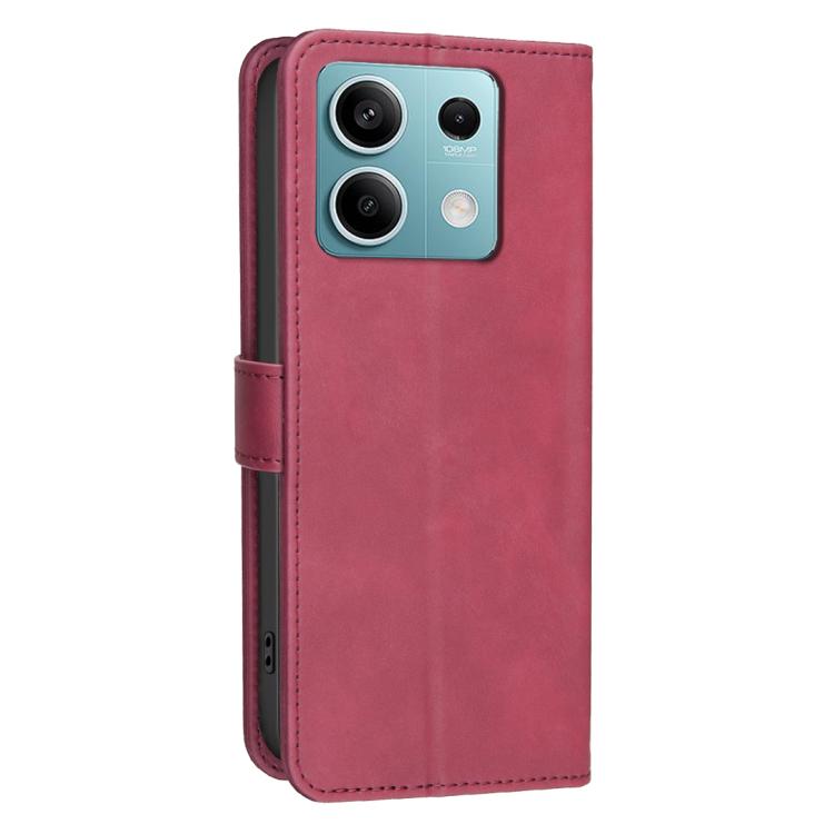 For Redmi Note 13 5G Solid Color Calfskin Texture RFID Vegan Leather Phone Case