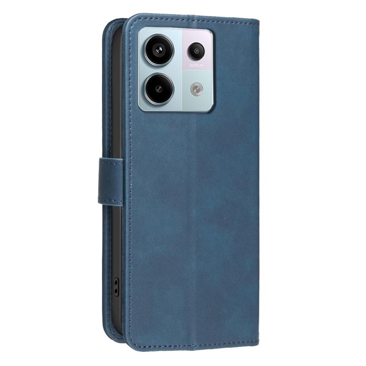 For Redmi Note 13 Pro 5G Solid Color Calfskin Texture RFID Vegan Leather Phone Case