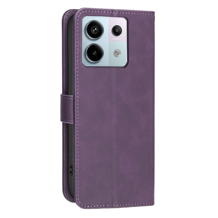 For Redmi Note 13 Pro 5G Solid Color Calfskin Texture RFID Vegan Leather Phone Case