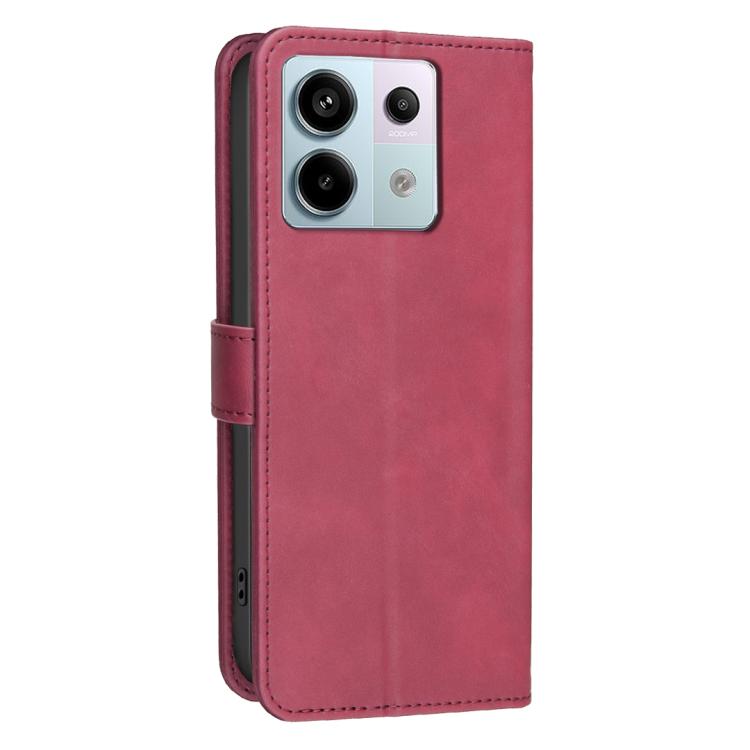 For Redmi Note 13 Pro 5G Solid Color Calfskin Texture RFID Vegan Leather Phone Case