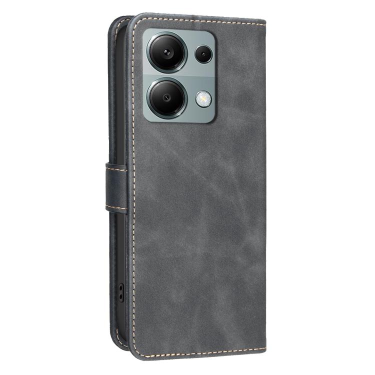 For Redmi Note 13 Pro 4G Solid Color Calfskin Texture RFID Vegan Leather Phone Case