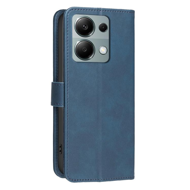 For Redmi Note 13 Pro 4G Solid Color Calfskin Texture RFID Vegan Leather Phone Case