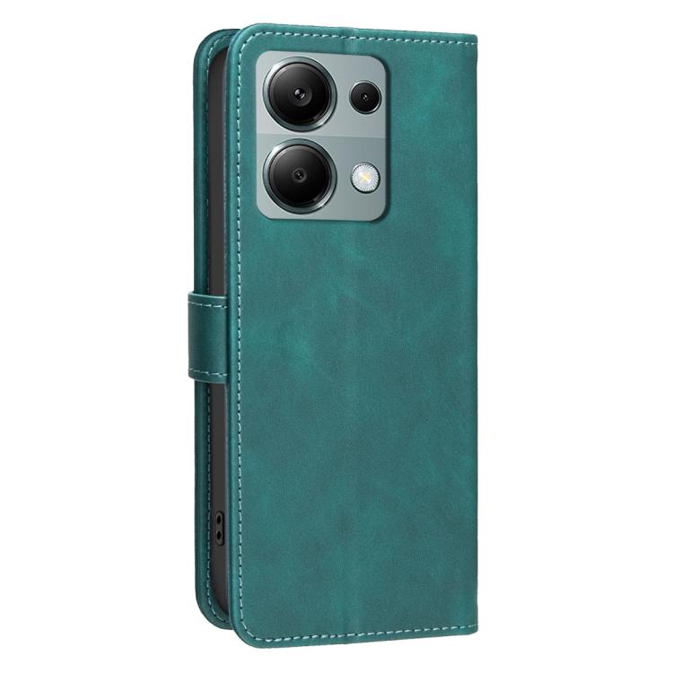 For Redmi Note 13 Pro 4G Solid Color Calfskin Texture RFID Vegan Leather Phone Case