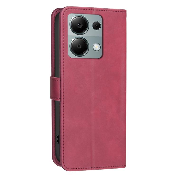 For Redmi Note 13 Pro 4G Solid Color Calfskin Texture RFID Vegan Leather Phone Case
