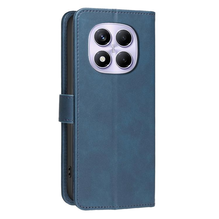 For Redmi Note 14 Pro 4G Solid Color Calfskin Texture RFID Vegan Leather Phone Case