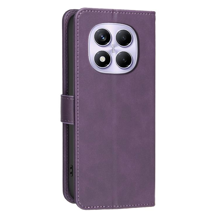 For Redmi Note 14 Pro 4G Solid Color Calfskin Texture RFID Vegan Leather Phone Case