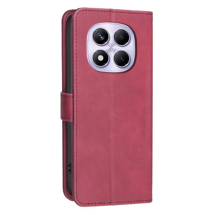 For Redmi Note 14 Pro 4G Solid Color Calfskin Texture RFID Vegan Leather Phone Case