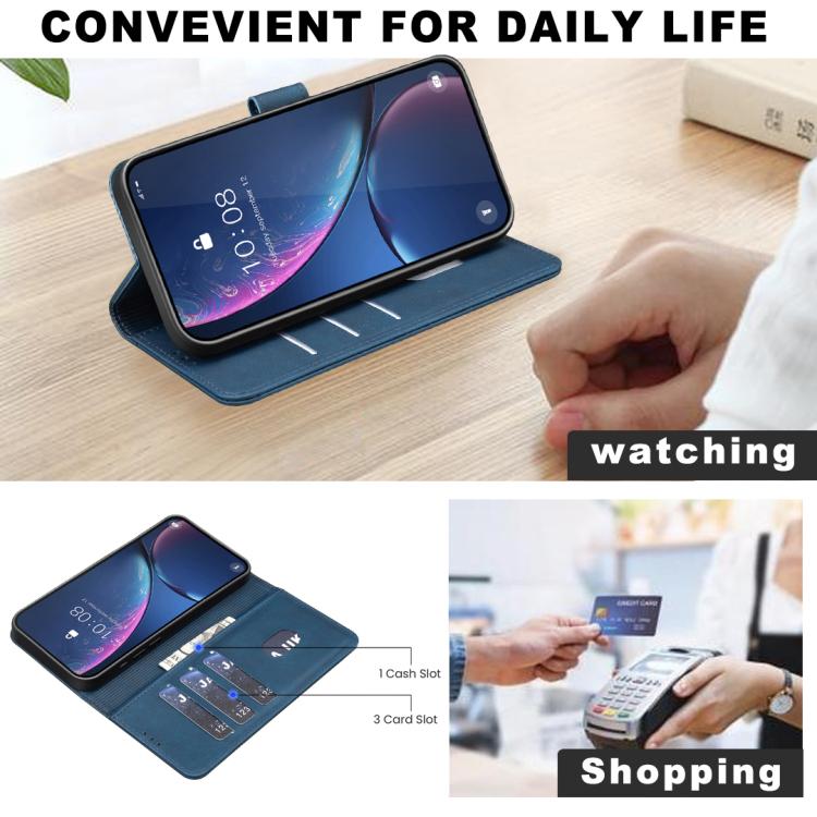 For Redmi Note 10 4G / Note 10S Solid Color Calfskin Texture RFID Vegan Leather Phone Case