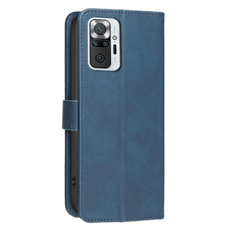 For Redmi Note 10 Pro / 10 Pro Max Solid Color Calfskin Texture RFID Vegan Leather Phone Case