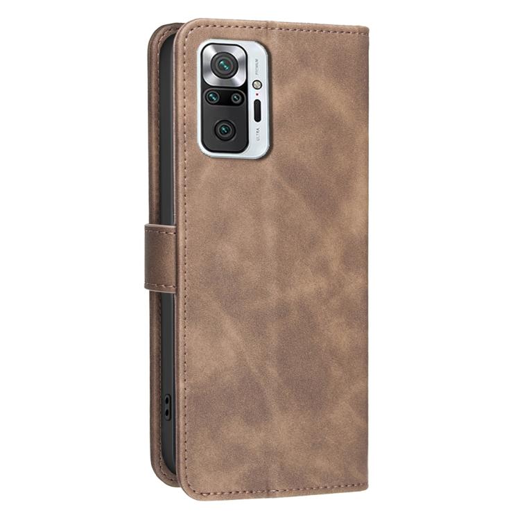 For Redmi Note 10 Pro / 10 Pro Max Solid Color Calfskin Texture RFID Vegan Leather Phone Case