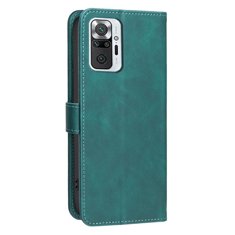 For Redmi Note 10 Pro / 10 Pro Max Solid Color Calfskin Texture RFID Vegan Leather Phone Case