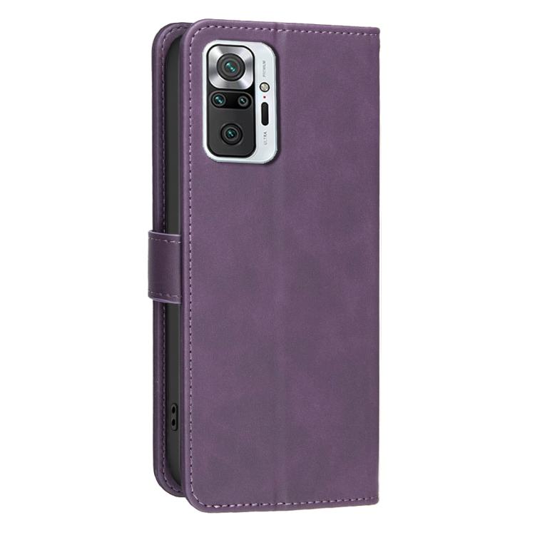 For Redmi Note 10 Pro / 10 Pro Max Solid Color Calfskin Texture RFID Vegan Leather Phone Case