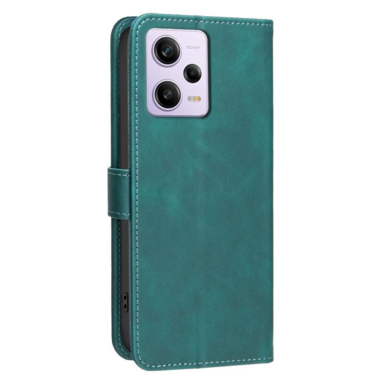 For Redmi Note 12 Pro Global / Poco X5 Pro Solid Color Calfskin Texture RFID Vegan Leather Phone Case