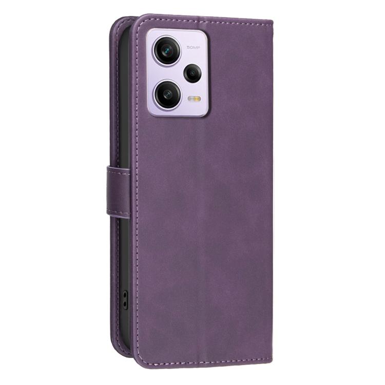For Redmi Note 12 Pro Global / Poco X5 Pro Solid Color Calfskin Texture RFID Vegan Leather Phone Case
