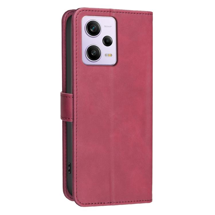 For Redmi Note 12 Pro Global / Poco X5 Pro Solid Color Calfskin Texture RFID Vegan Leather Phone Case
