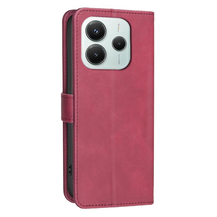 For Redmi Note 14 5G / Poco M7 Pro 5G Solid Color Calfskin Texture RFID Vegan Leather Phone Case