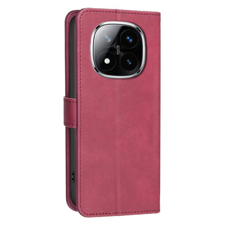 For Redmi Note 14 Pro 5G / 14 Pro+ 5G Solid Color Calfskin Texture RFID Vegan Leather Phone Case