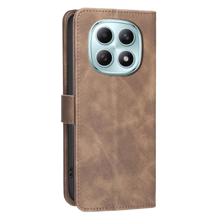 For Redmi Note 15 Pro 4G Global 163.2mm Solid Color Calfskin Texture RFID Vegan Leather Phone Case