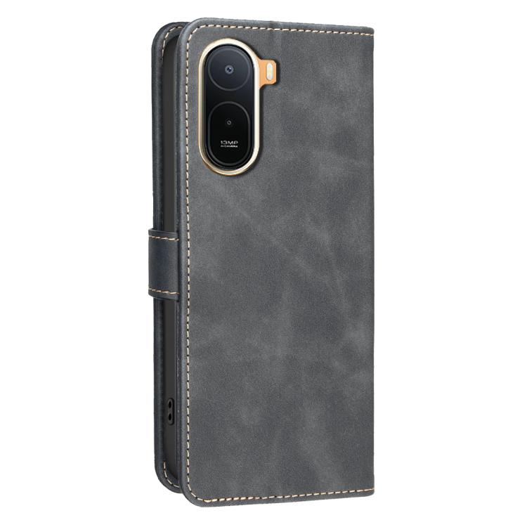 For Redmi A7 Pro 171mm / Poco C85x 5G Solid Color Calfskin Texture RFID Vegan Leather Phone Case