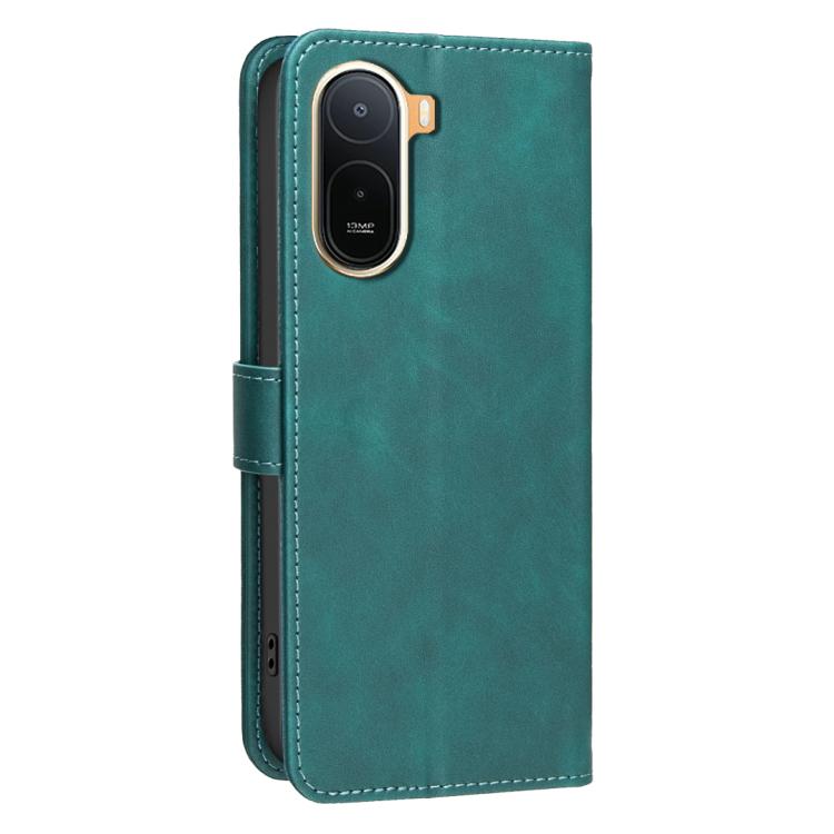 For Redmi A7 Pro 171mm / Poco C85x 5G Solid Color Calfskin Texture RFID Vegan Leather Phone Case
