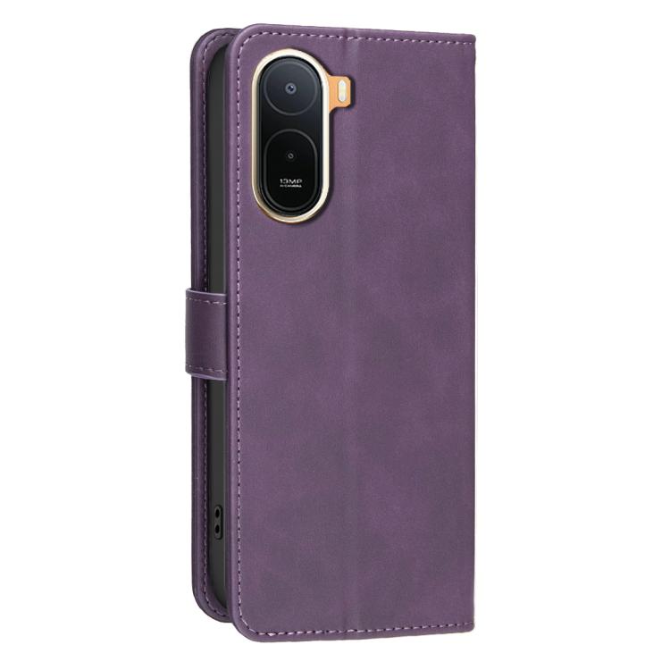 For Redmi A7 Pro 171mm / Poco C85x 5G Solid Color Calfskin Texture RFID Vegan Leather Phone Case