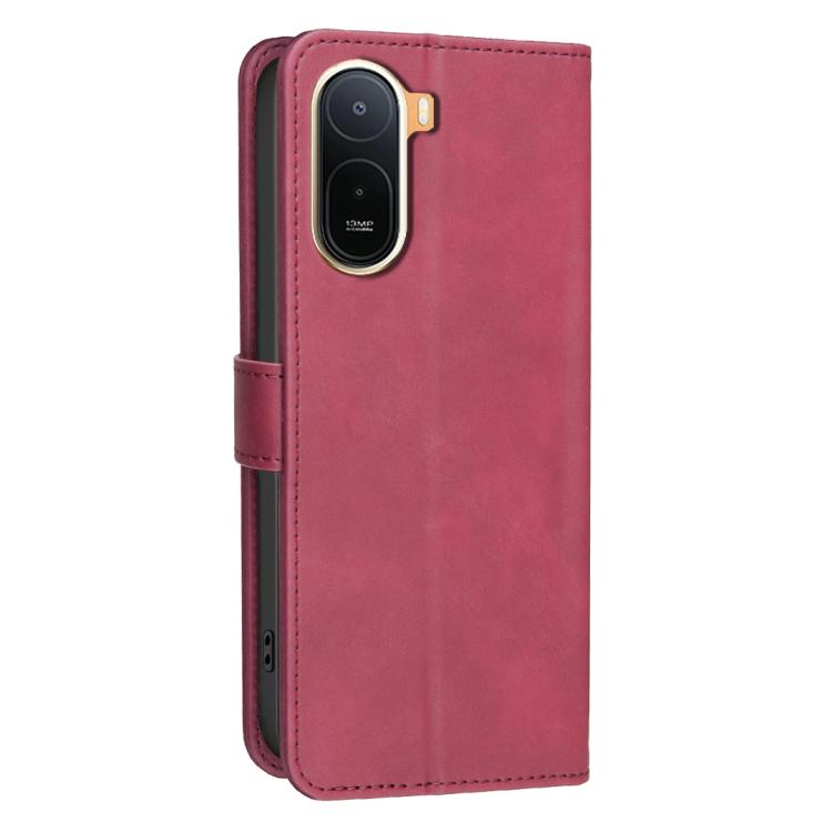 For Redmi A7 Pro 171mm / Poco C85x 5G Solid Color Calfskin Texture RFID Vegan Leather Phone Case